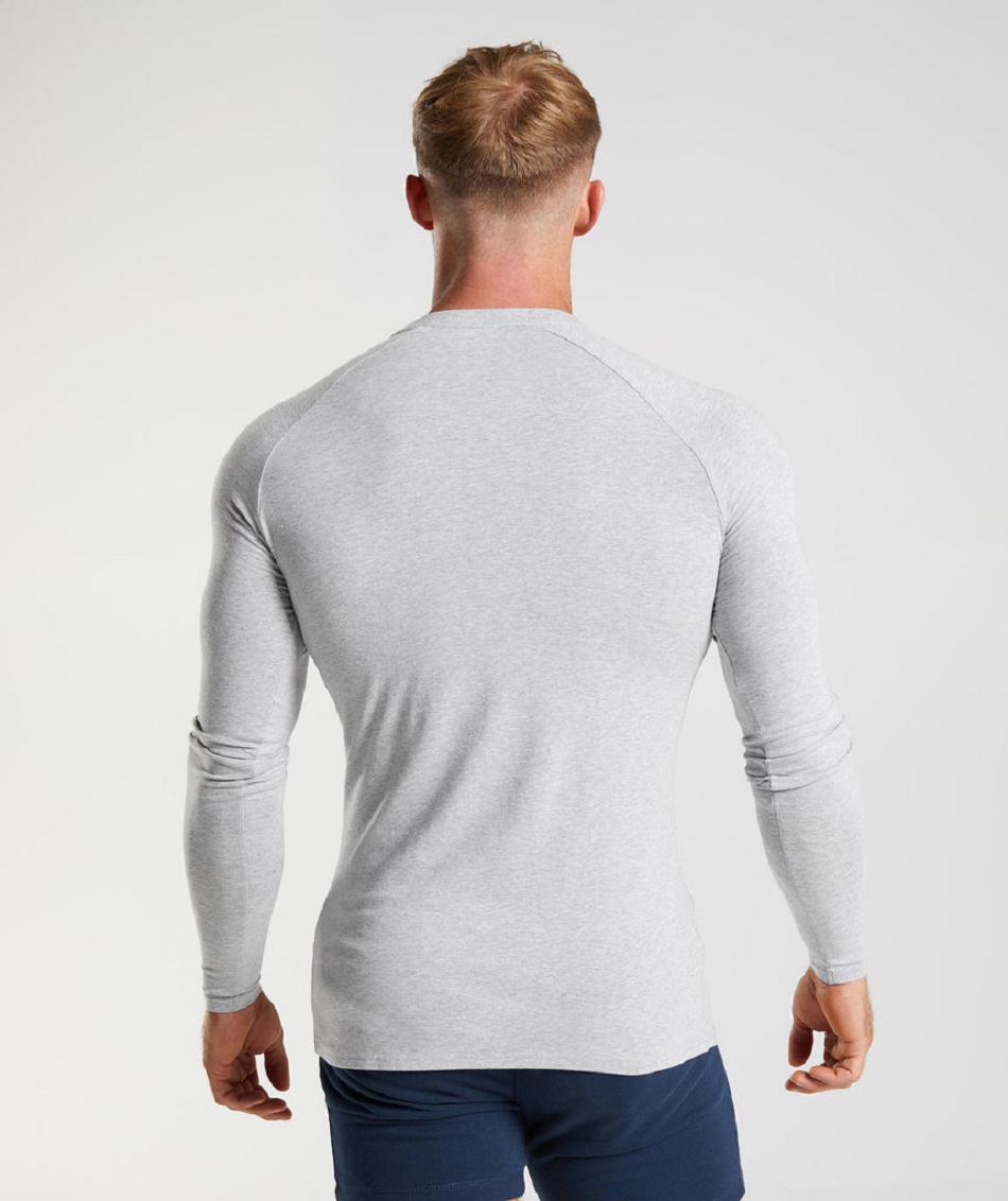 Long Sleeve Męskie Gymshark Apollo Głęboka Szare | PL 3686GSO